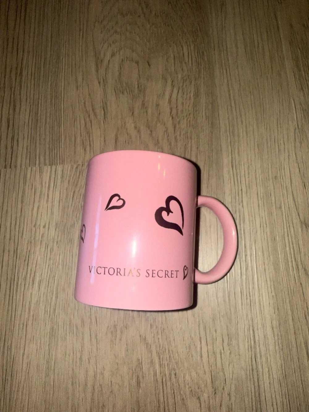 Victoria’s Secret Pink Heart Coffee Mug Y2K Ceramic Cup VS Rare Collectible